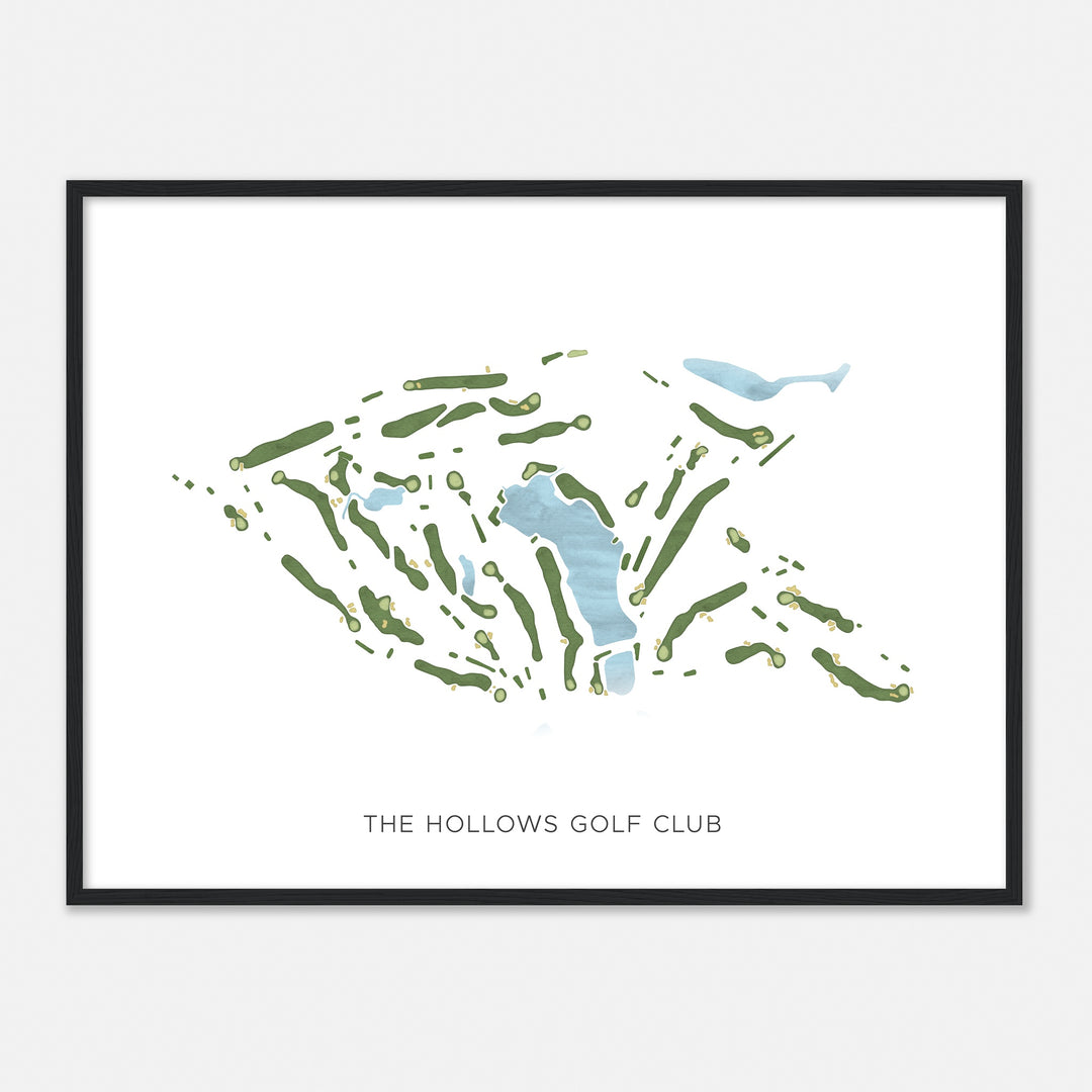 Print of The Hollows Golf Club Modern Map