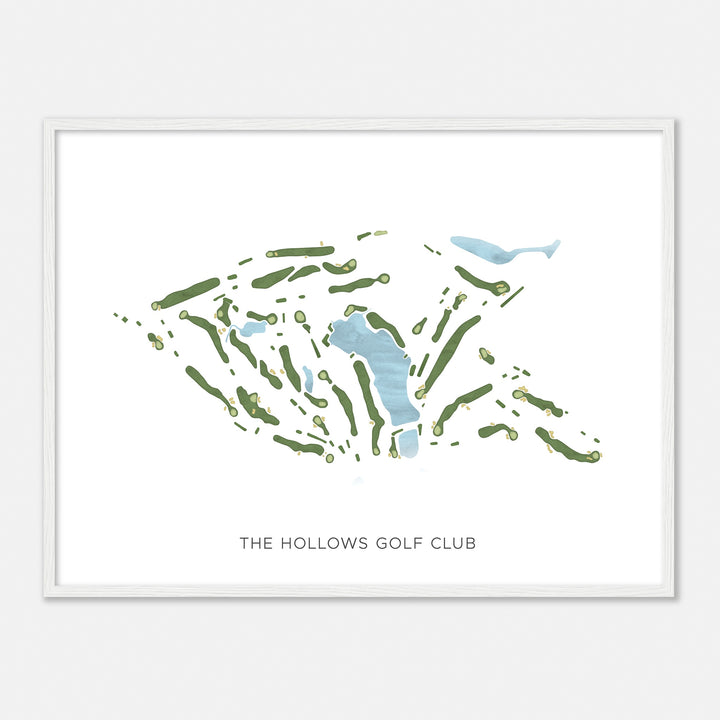 Print of The Hollows Golf Club Modern Map