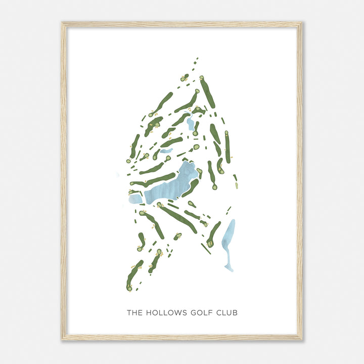 Print of The Hollows Golf Club Modern Map