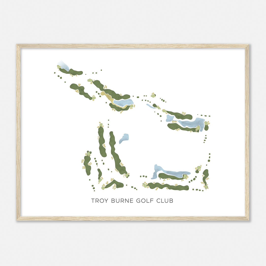 Print of Troy Burne Golf Club Modern Map