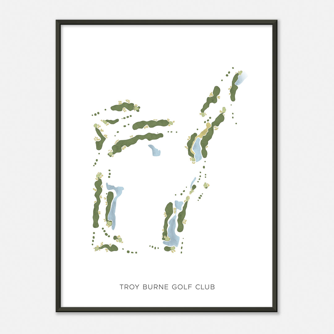 Print of Troy Burne Golf Club Modern Map