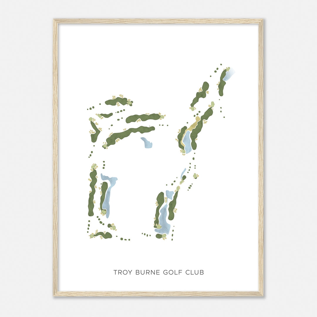 Print of Troy Burne Golf Club Modern Map