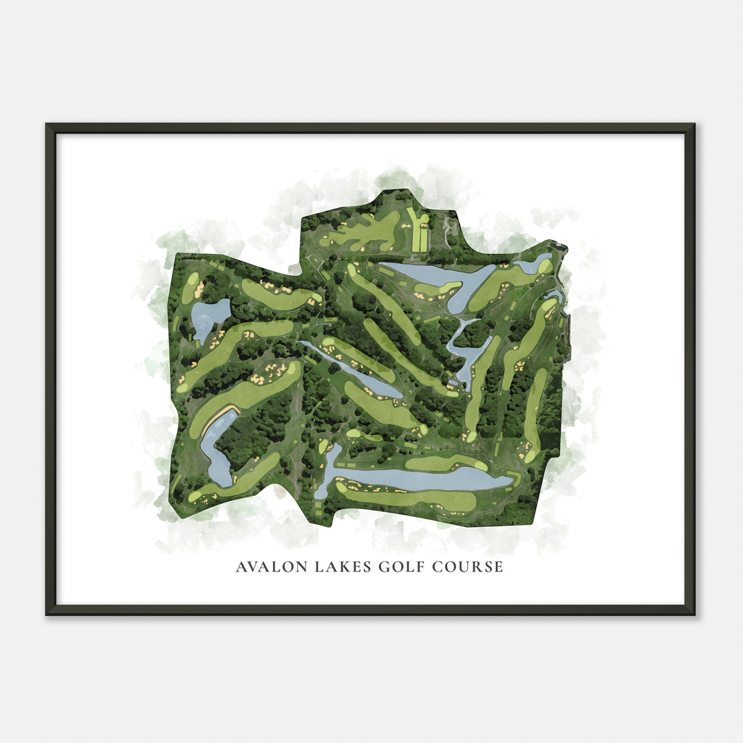 Print of Avalon Lakes Golf Course Classic Map