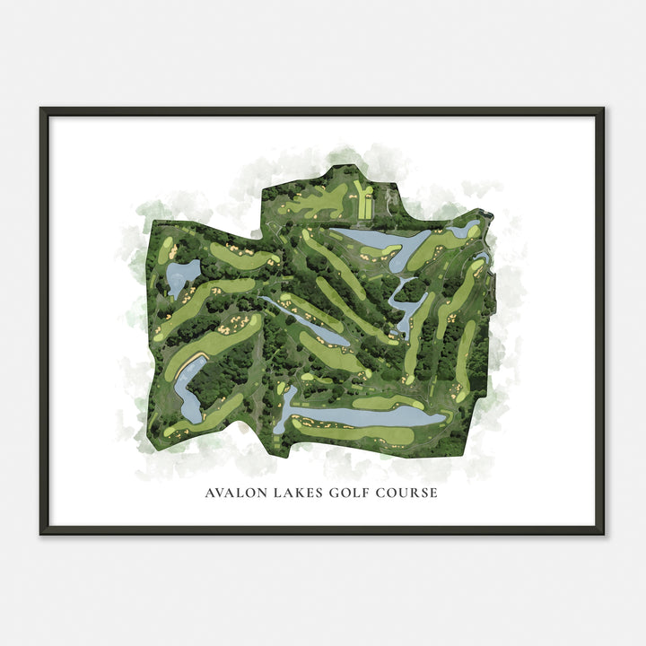 Print of Avalon Lakes Golf Course Classic Map