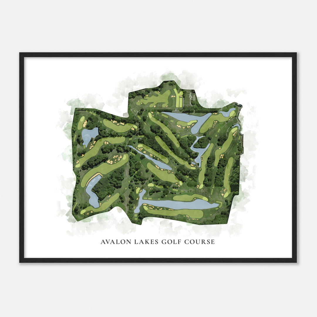 Print of Avalon Lakes Golf Course Classic Map