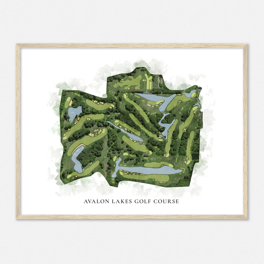 Print of Avalon Lakes Golf Course Classic Map