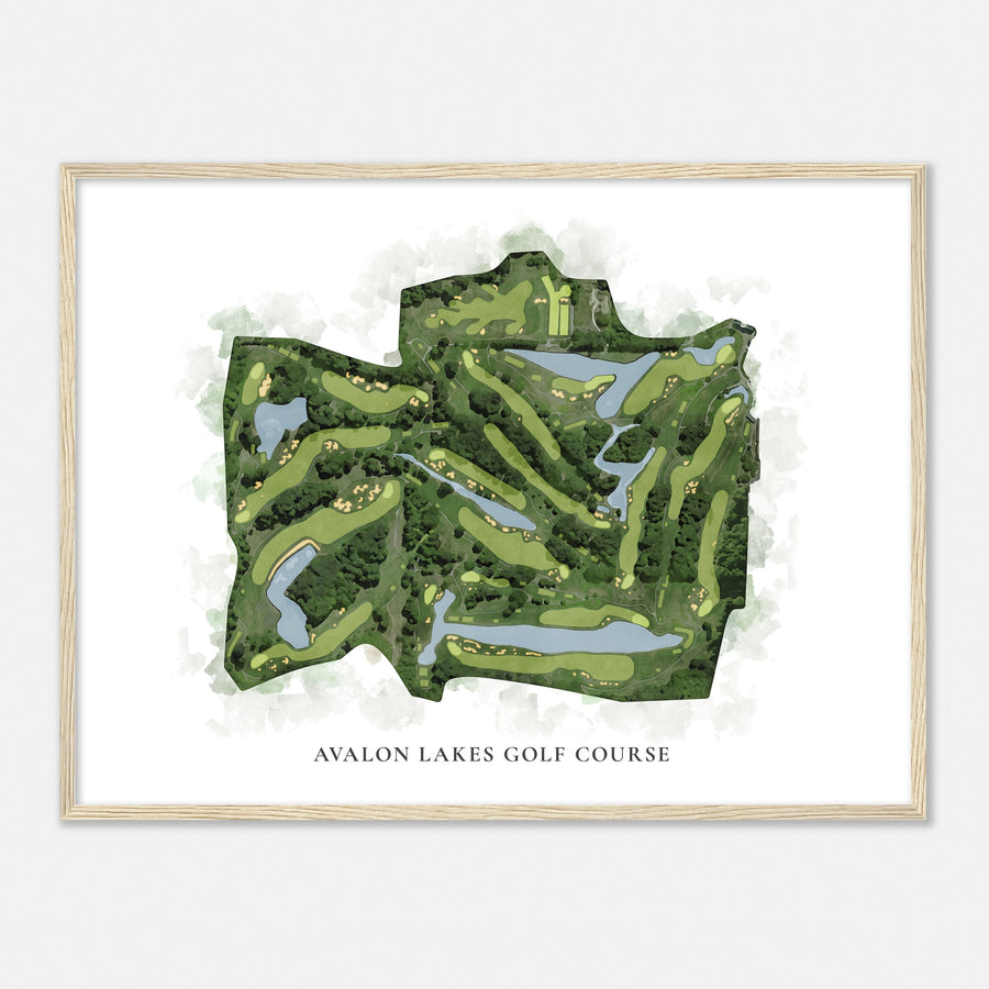 Print of Avalon Lakes Golf Course Classic Map