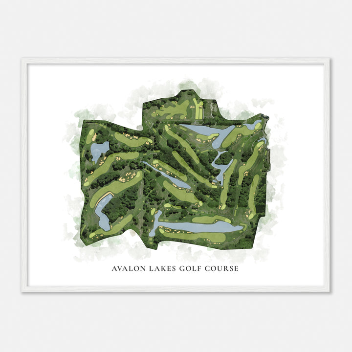 Print of Avalon Lakes Golf Course Classic Map