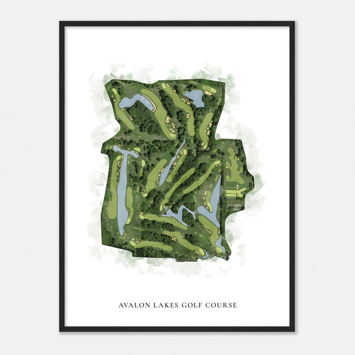 Print of Avalon Lakes Golf Course Classic Map