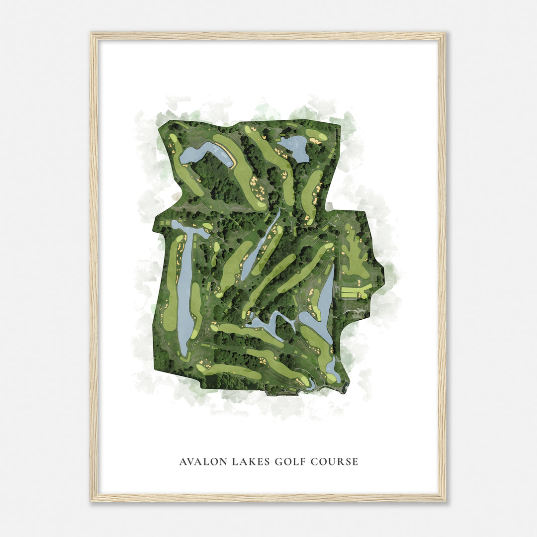 Print of Avalon Lakes Golf Course Classic Map