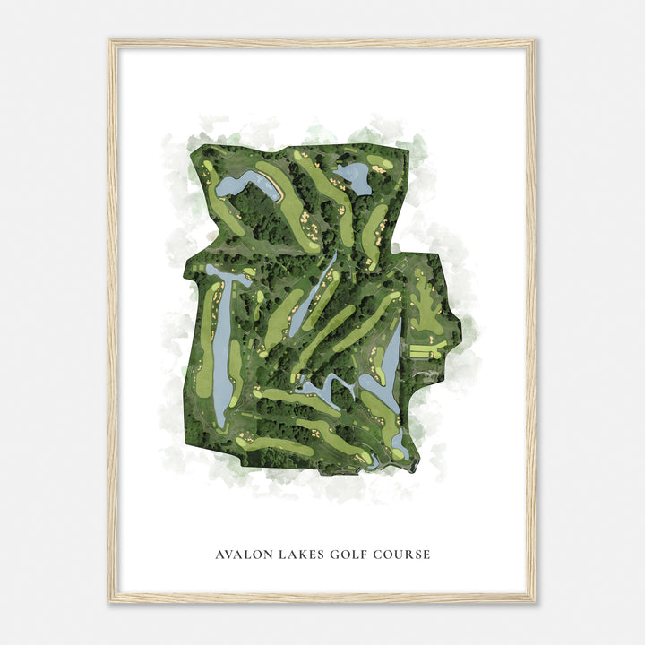 Print of Avalon Lakes Golf Course Classic Map