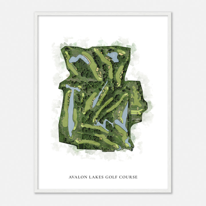 Print of Avalon Lakes Golf Course Classic Map