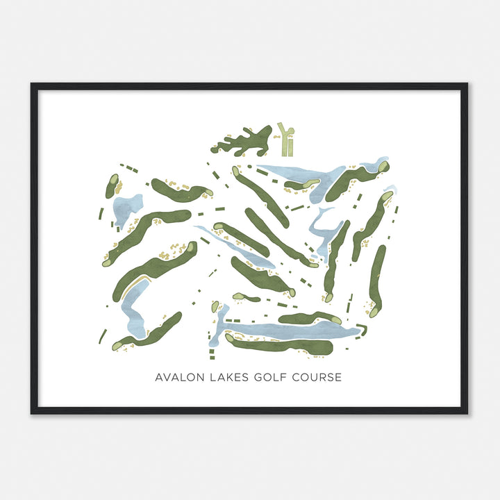 Print of Avalon Lakes Golf Course Modern Map