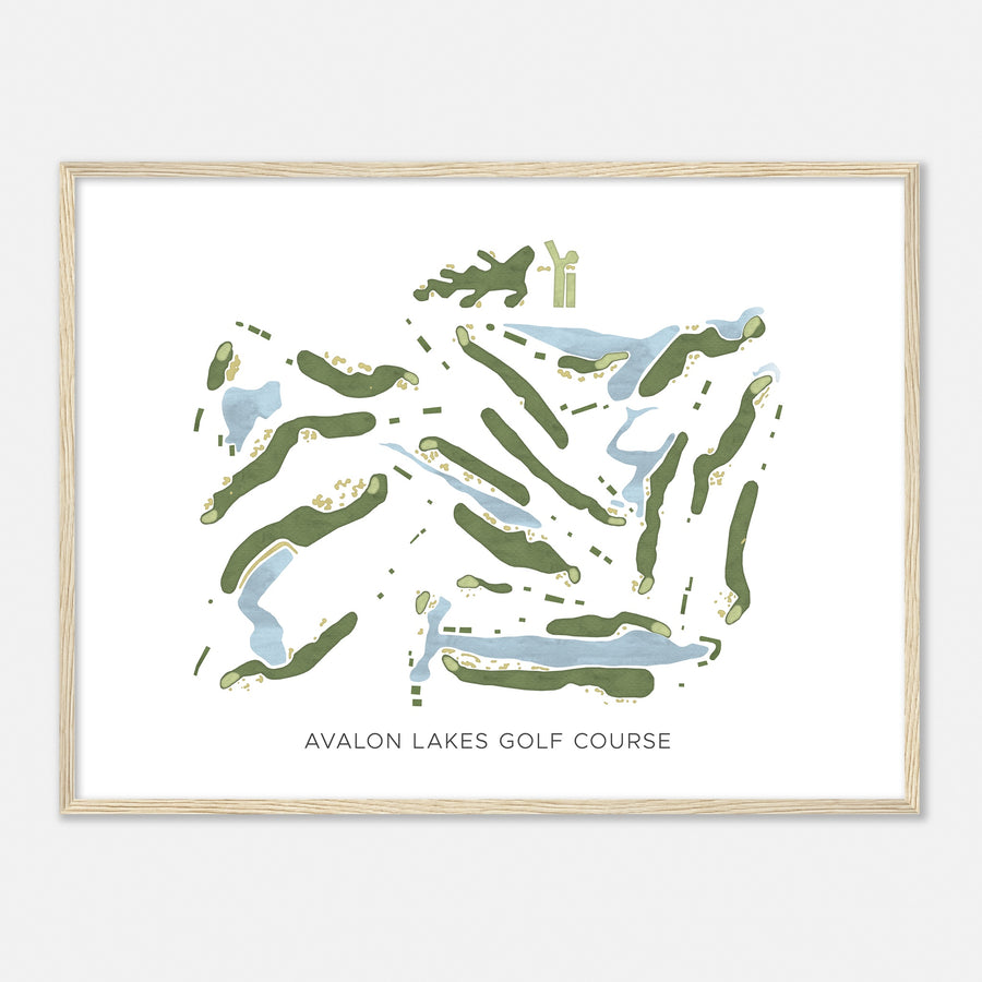 Print of Avalon Lakes Golf Course Modern Map