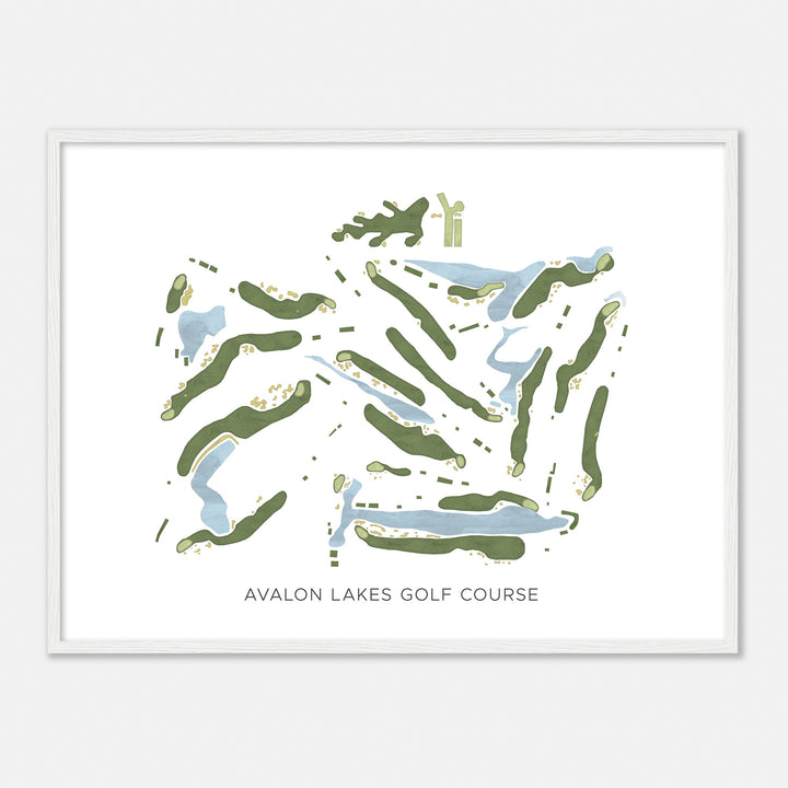 Print of Avalon Lakes Golf Course Modern Map