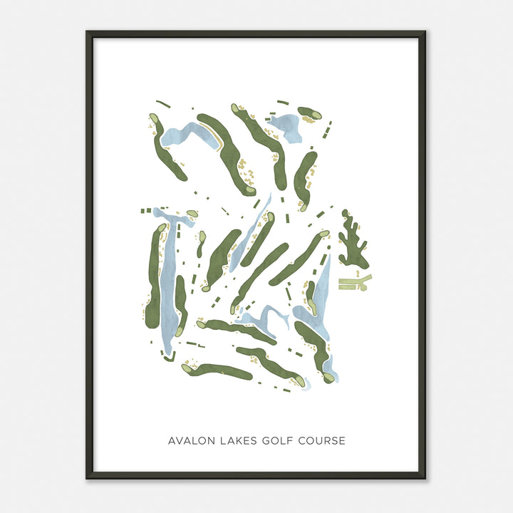 Print of Avalon Lakes Golf Course Modern Map