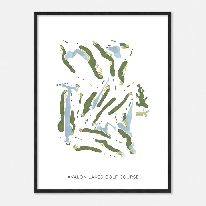 Print of Avalon Lakes Golf Course Modern Map