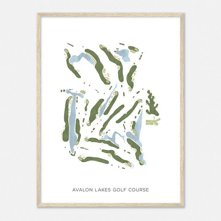 Print of Avalon Lakes Golf Course Modern Map