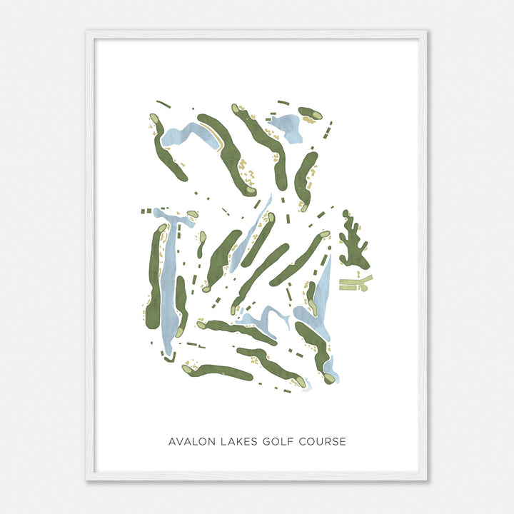 Print of Avalon Lakes Golf Course Modern Map