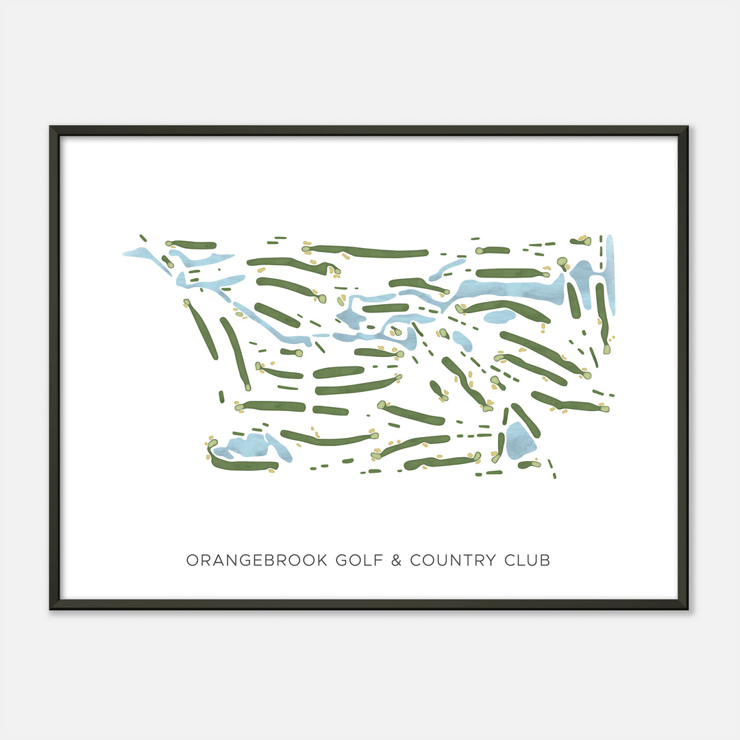 Print of Orangebrook Golf & Country Club Modern Map