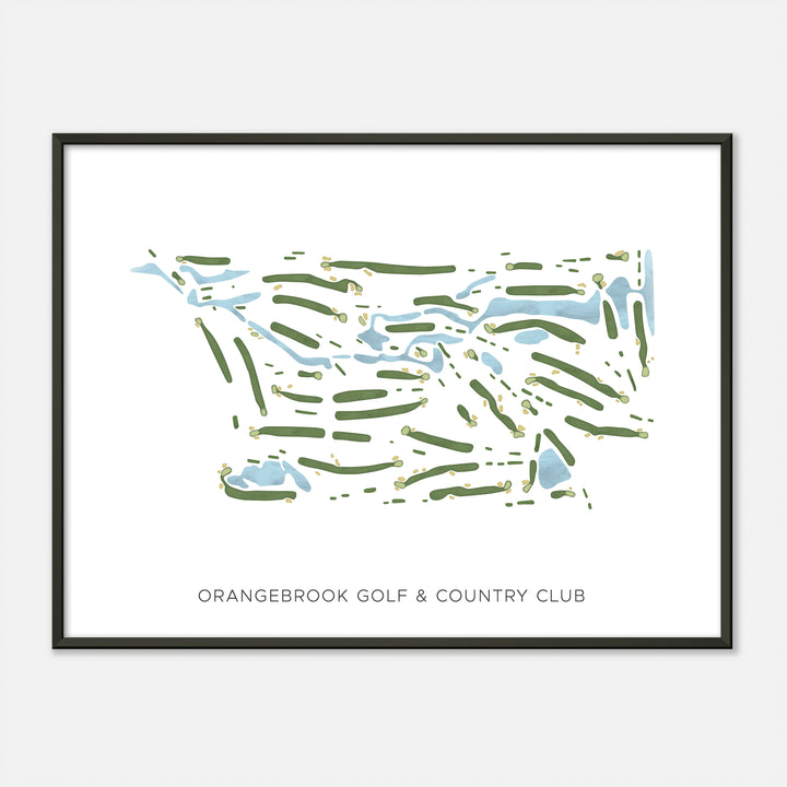 Print of Orangebrook Golf & Country Club Modern Map