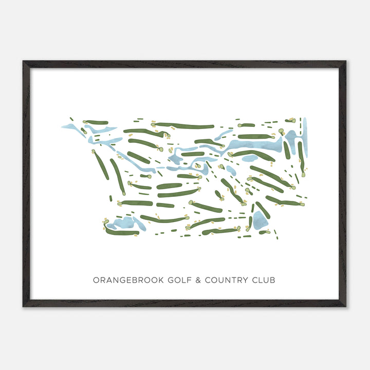 Print of Orangebrook Golf & Country Club Modern Map