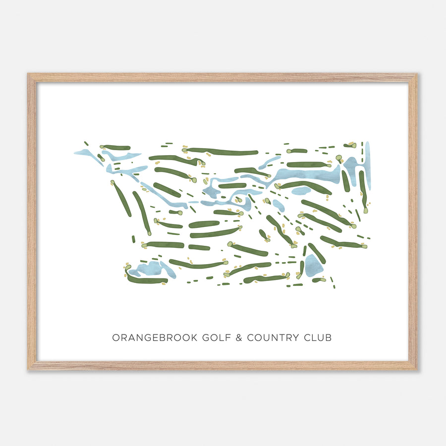 Print of Orangebrook Golf & Country Club Modern Map
