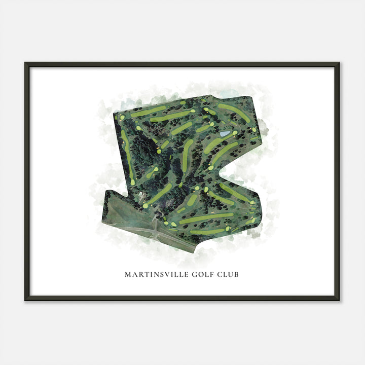 Print of Martinsville Golf Club Classic Map