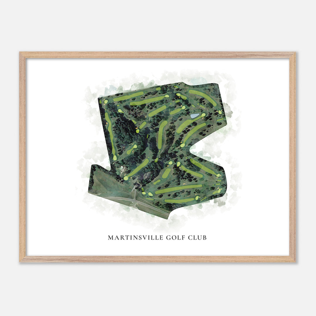 Print of Martinsville Golf Club Classic Map
