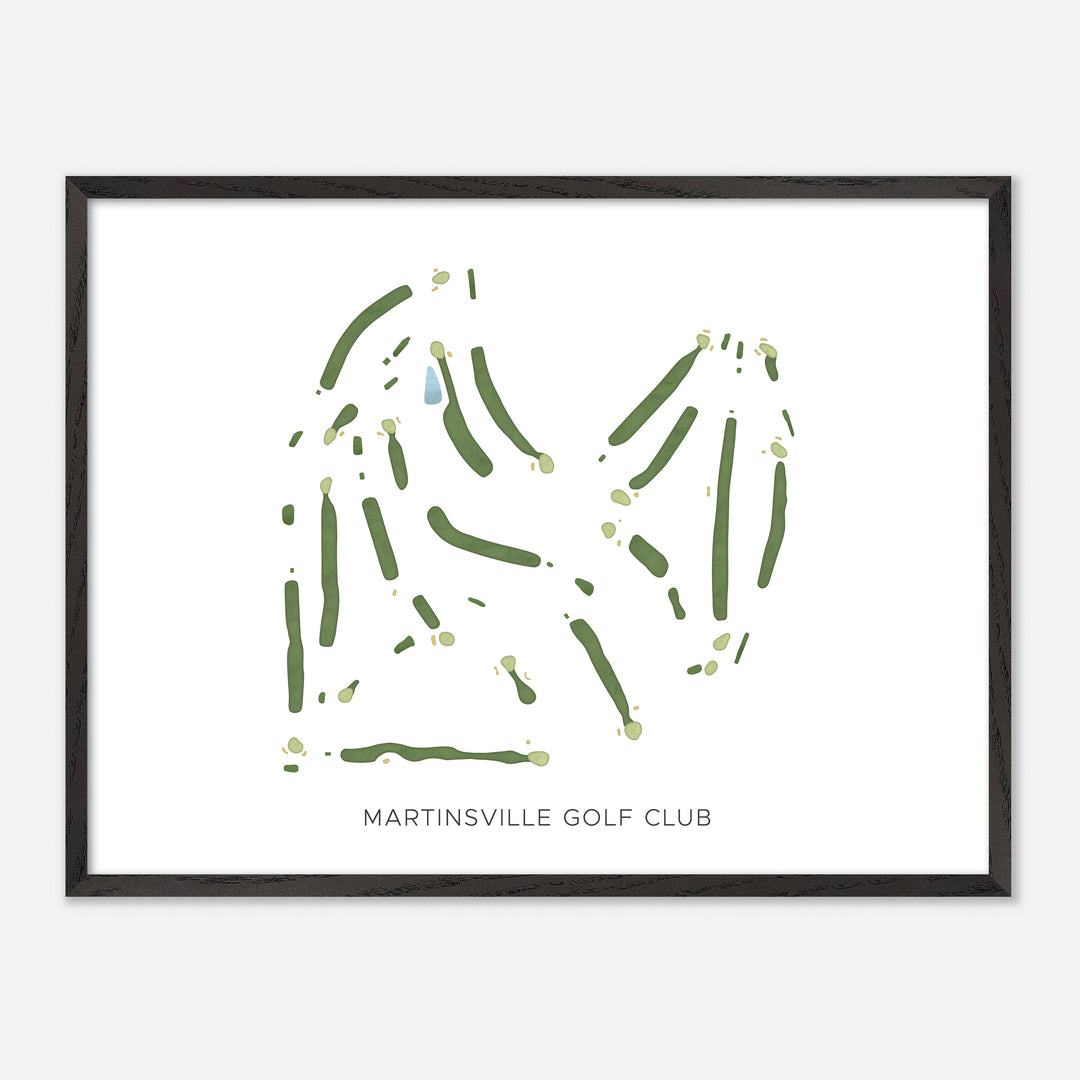 Print of Martinsville Golf Club Modern Map