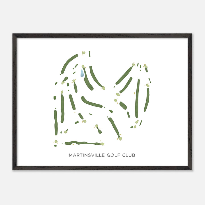 Print of Martinsville Golf Club Modern Map