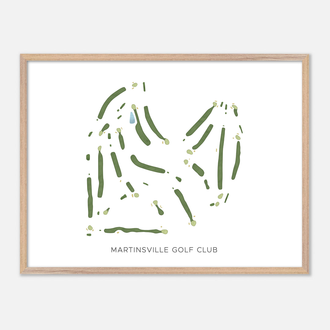 Print of Martinsville Golf Club Modern Map