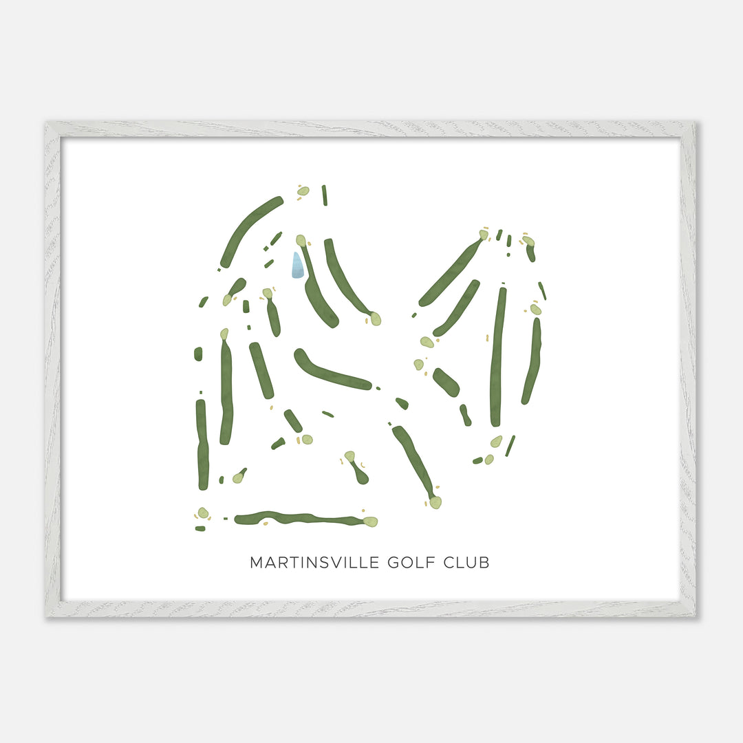 Print of Martinsville Golf Club Modern Map