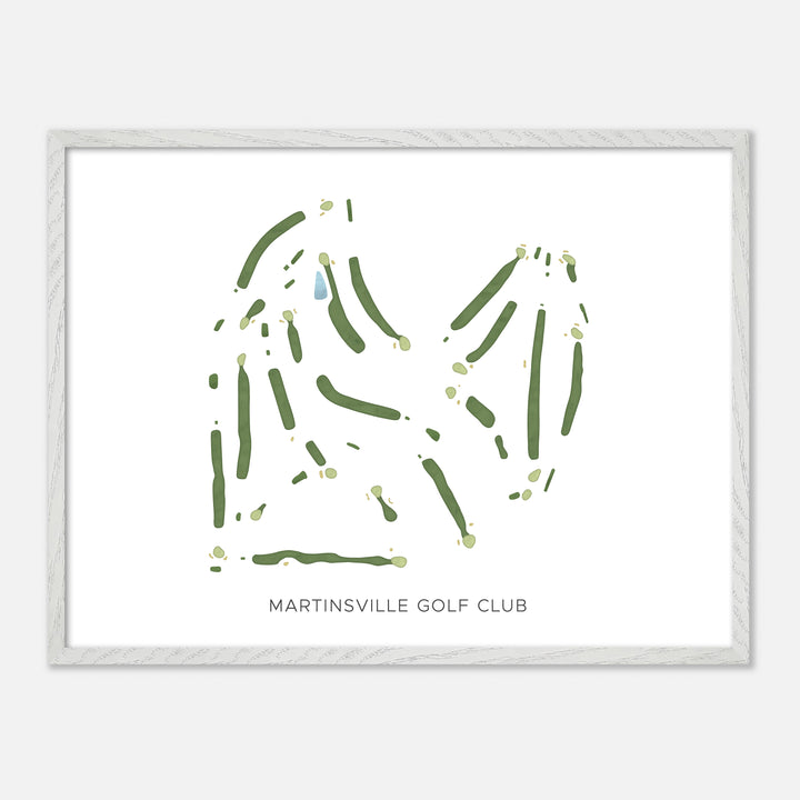 Print of Martinsville Golf Club Modern Map