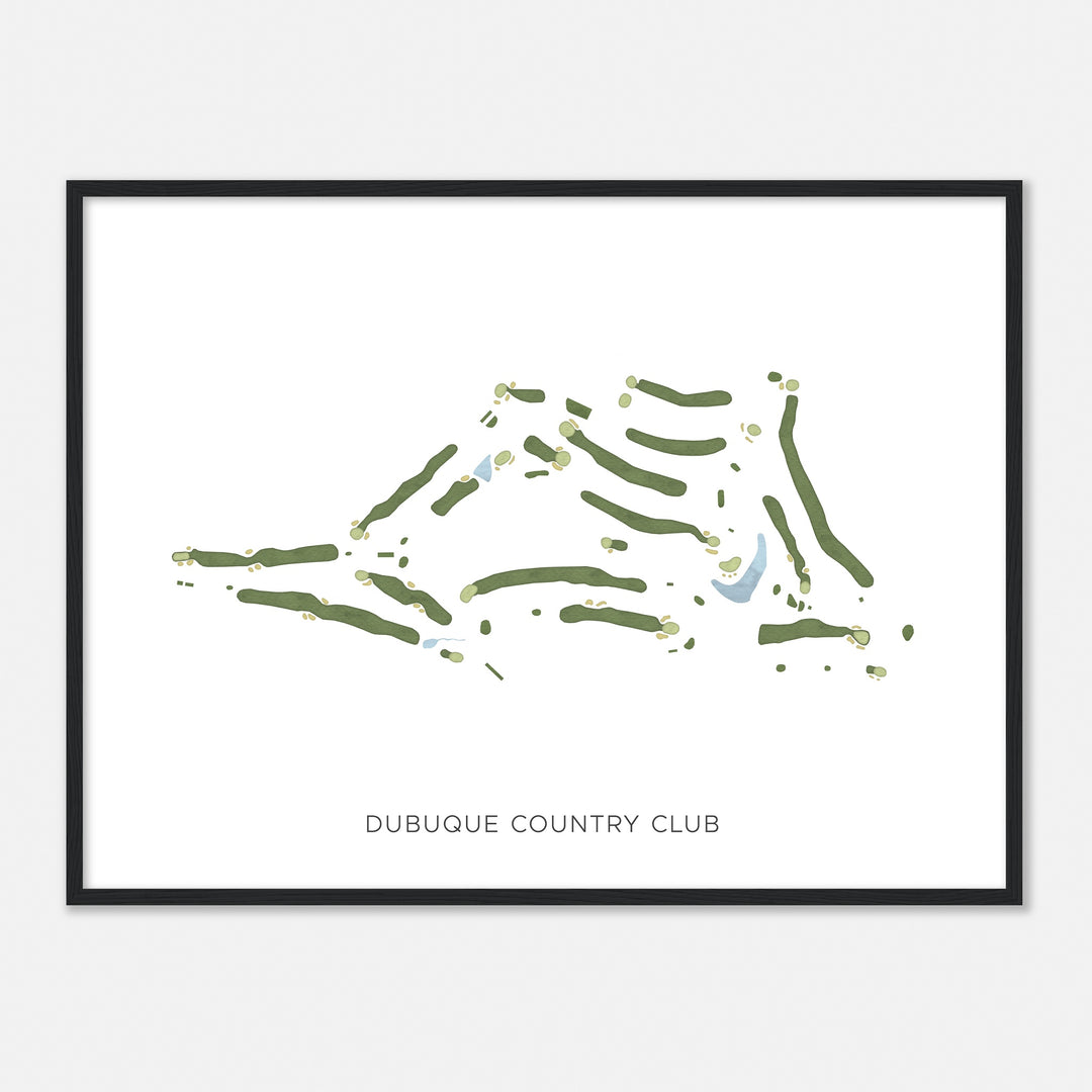 Print of Dubuque Country Club Modern Map