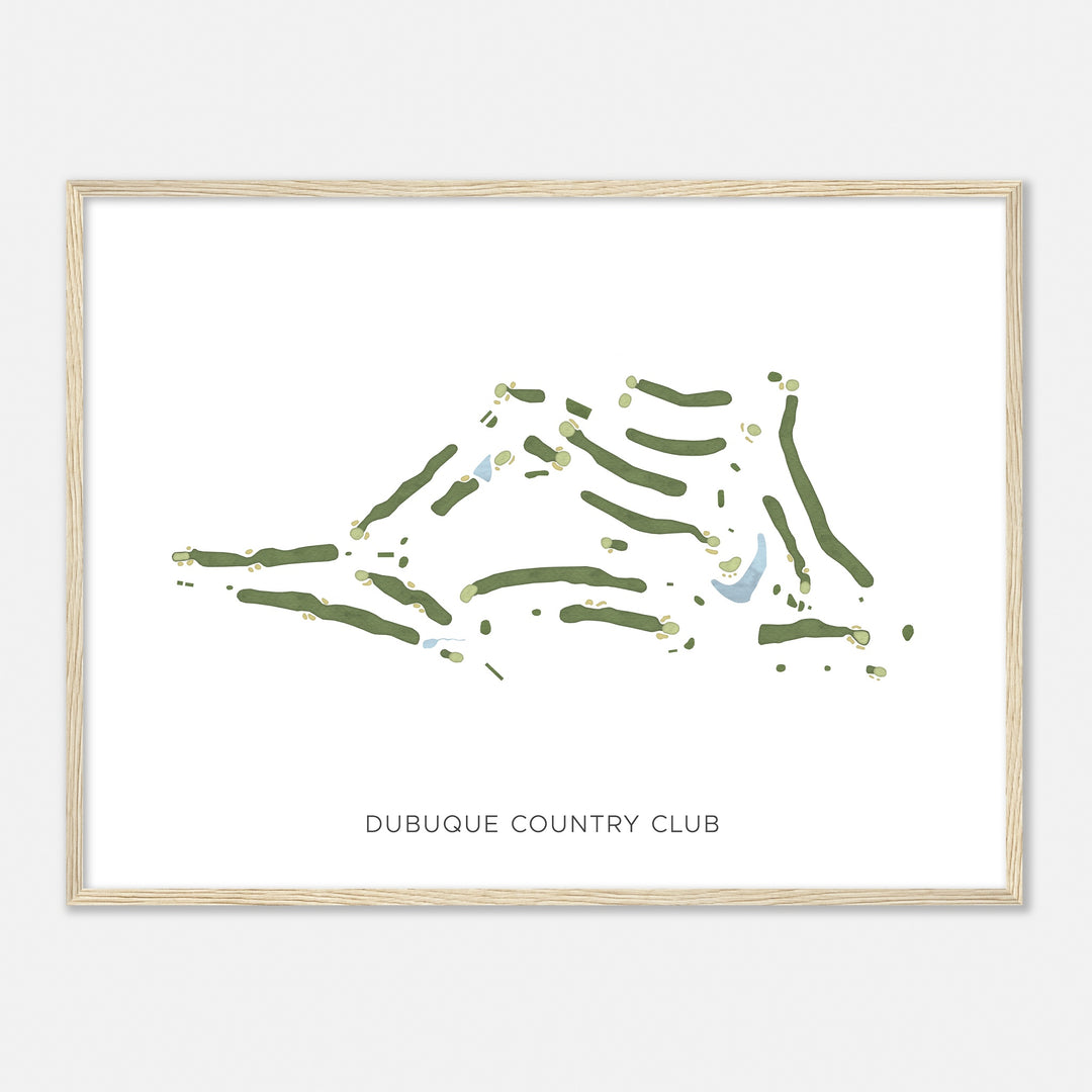 Print of Dubuque Country Club Modern Map