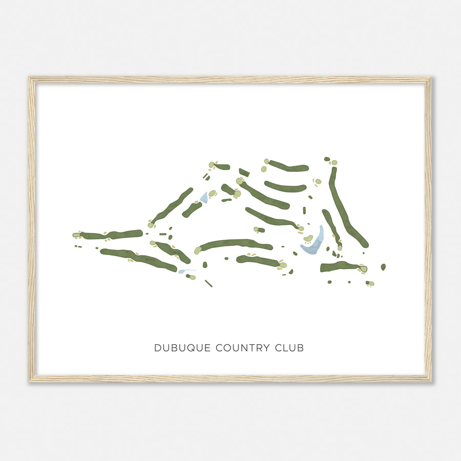 Print of Dubuque Country Club Modern Map