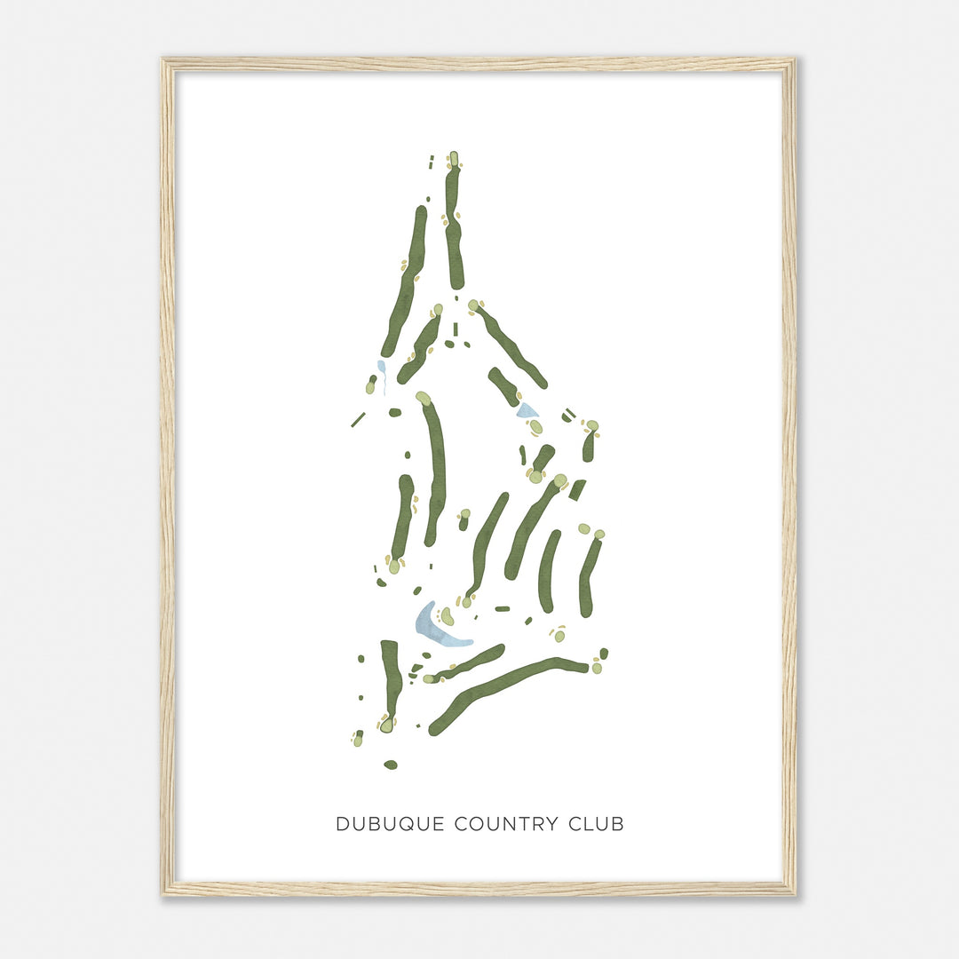 Print of Dubuque Country Club Modern Map