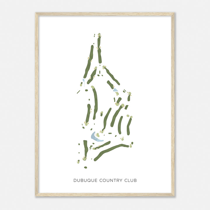 Print of Dubuque Country Club Modern Map