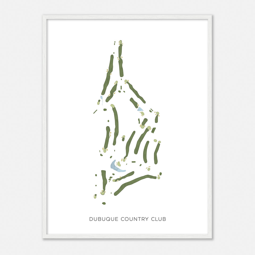 Print of Dubuque Country Club Modern Map