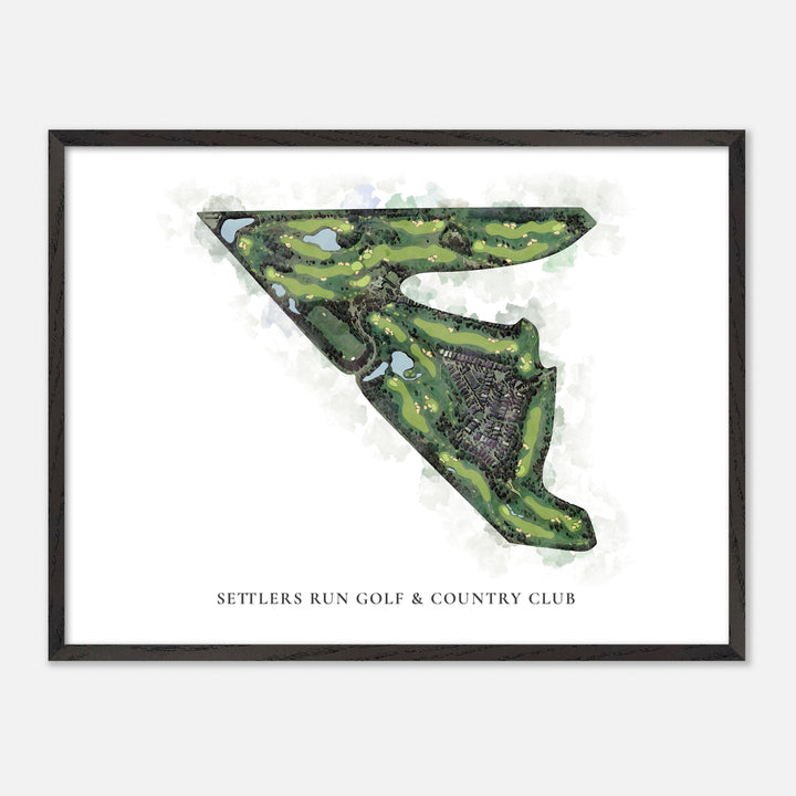 Print of Settlers Run Golf & Country Club Classic Map
