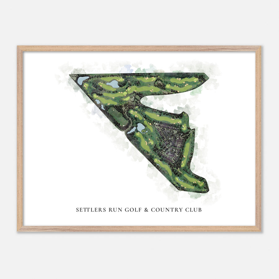 Print of Settlers Run Golf & Country Club Classic Map