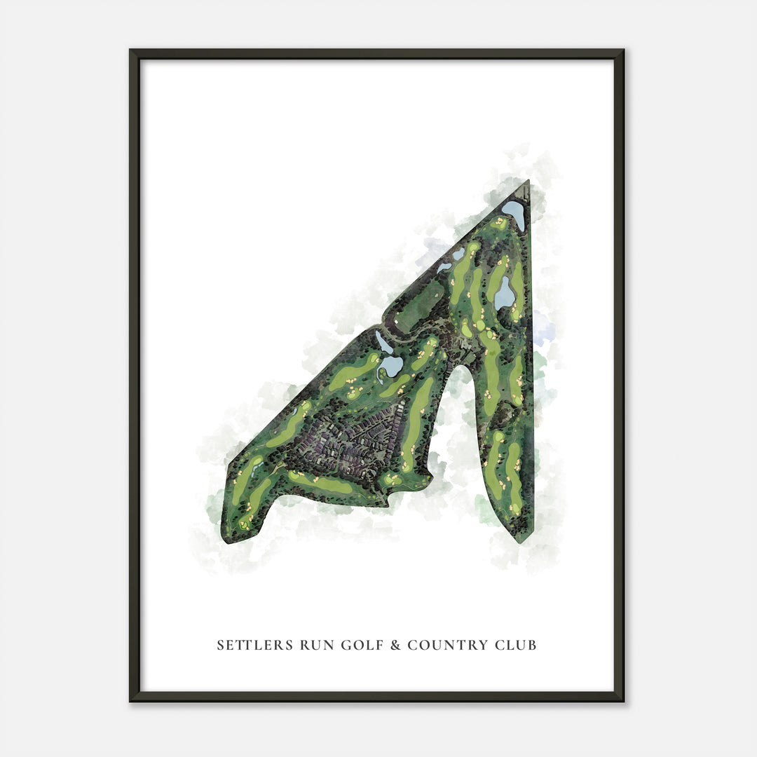 Print of Settlers Run Golf & Country Club Classic Map