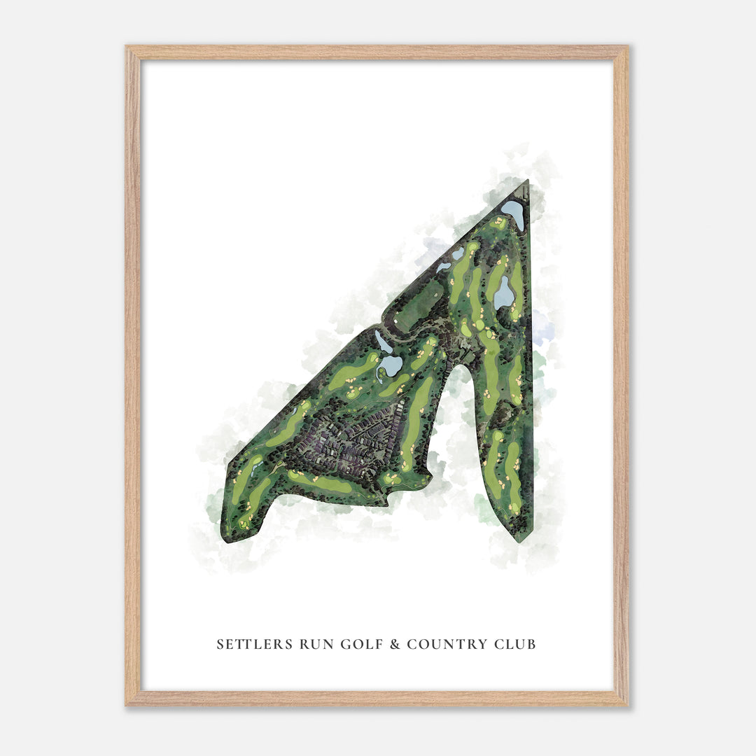 Print of Settlers Run Golf & Country Club Classic Map