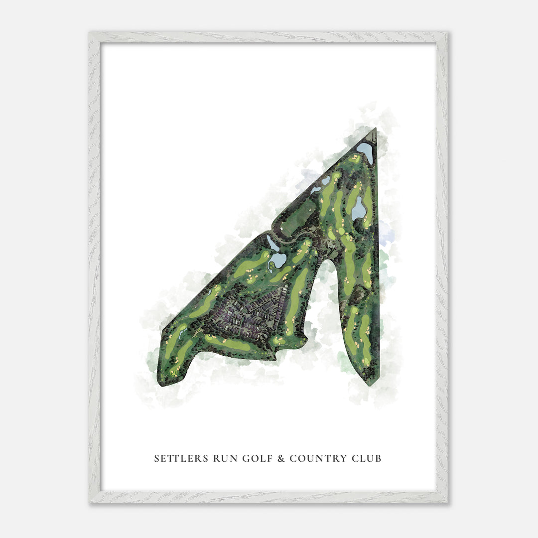 Print of Settlers Run Golf & Country Club Classic Map