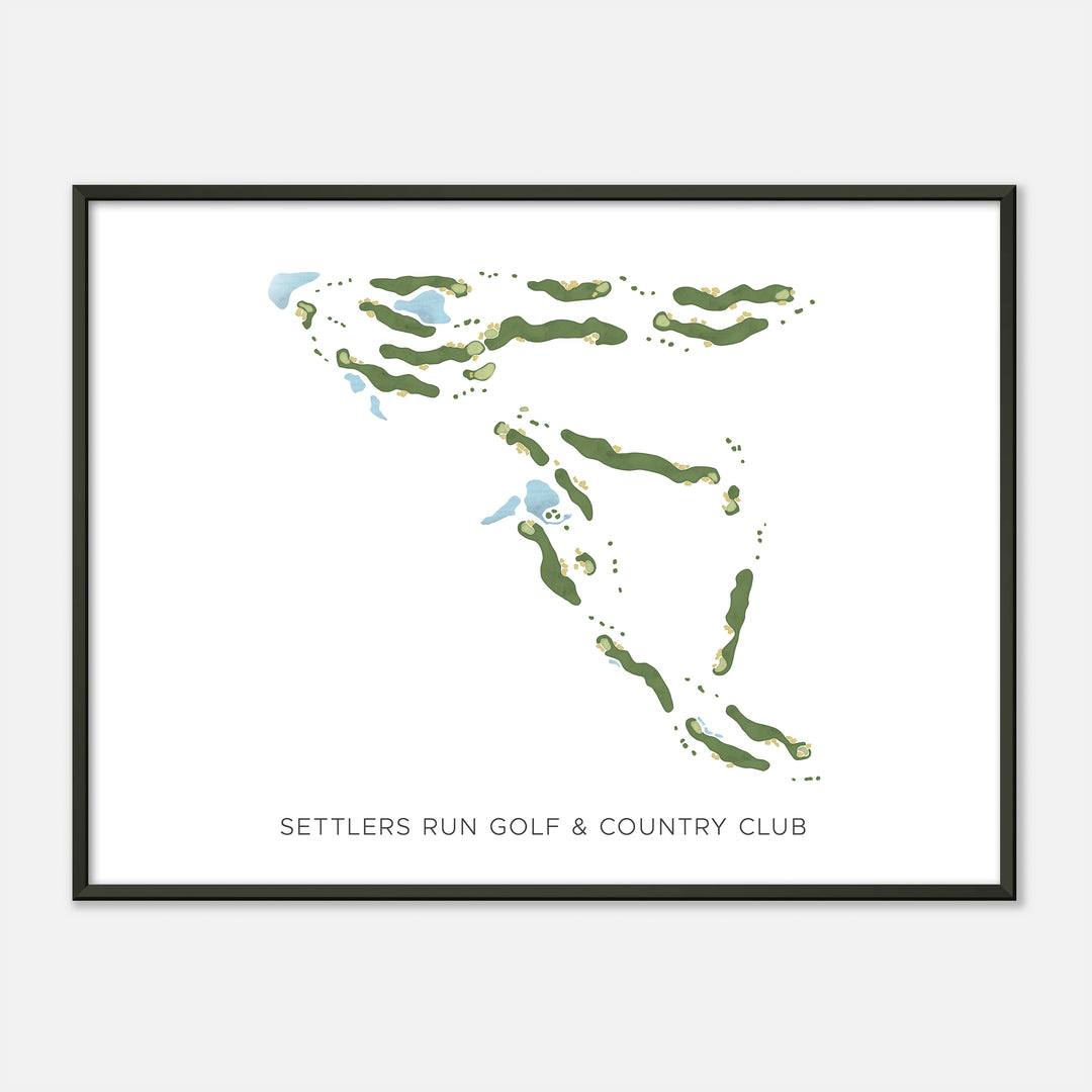 Print of Settlers Run Golf & Country Club Modern Map