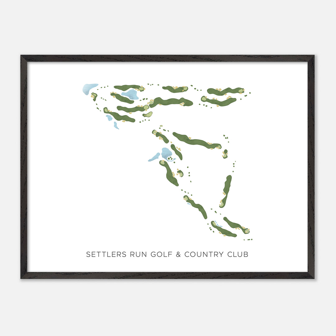 Print of Settlers Run Golf & Country Club Modern Map