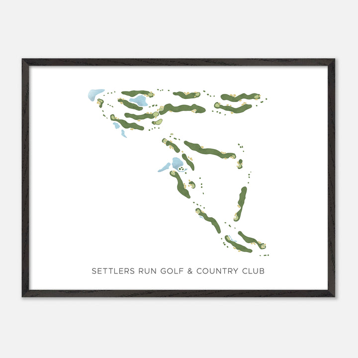 Print of Settlers Run Golf & Country Club Modern Map