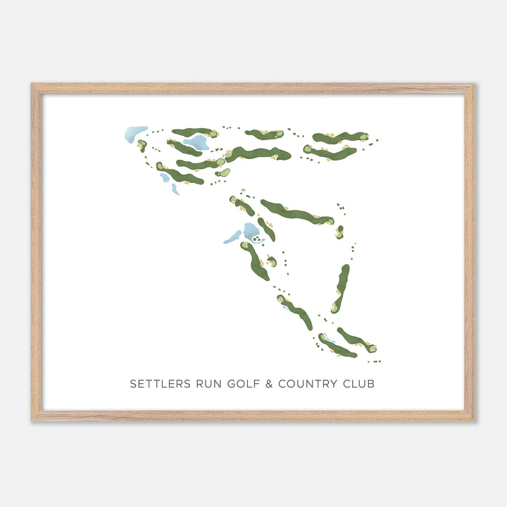 Print of Settlers Run Golf & Country Club Modern Map
