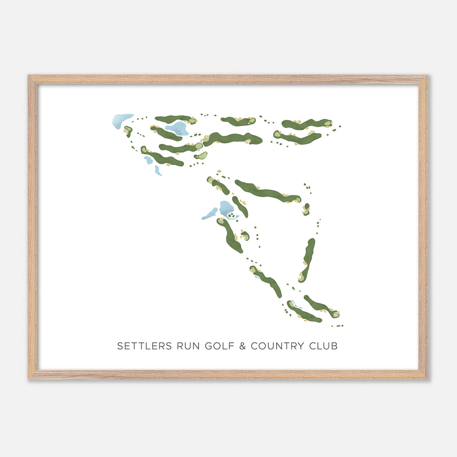 Print of Settlers Run Golf & Country Club Modern Map